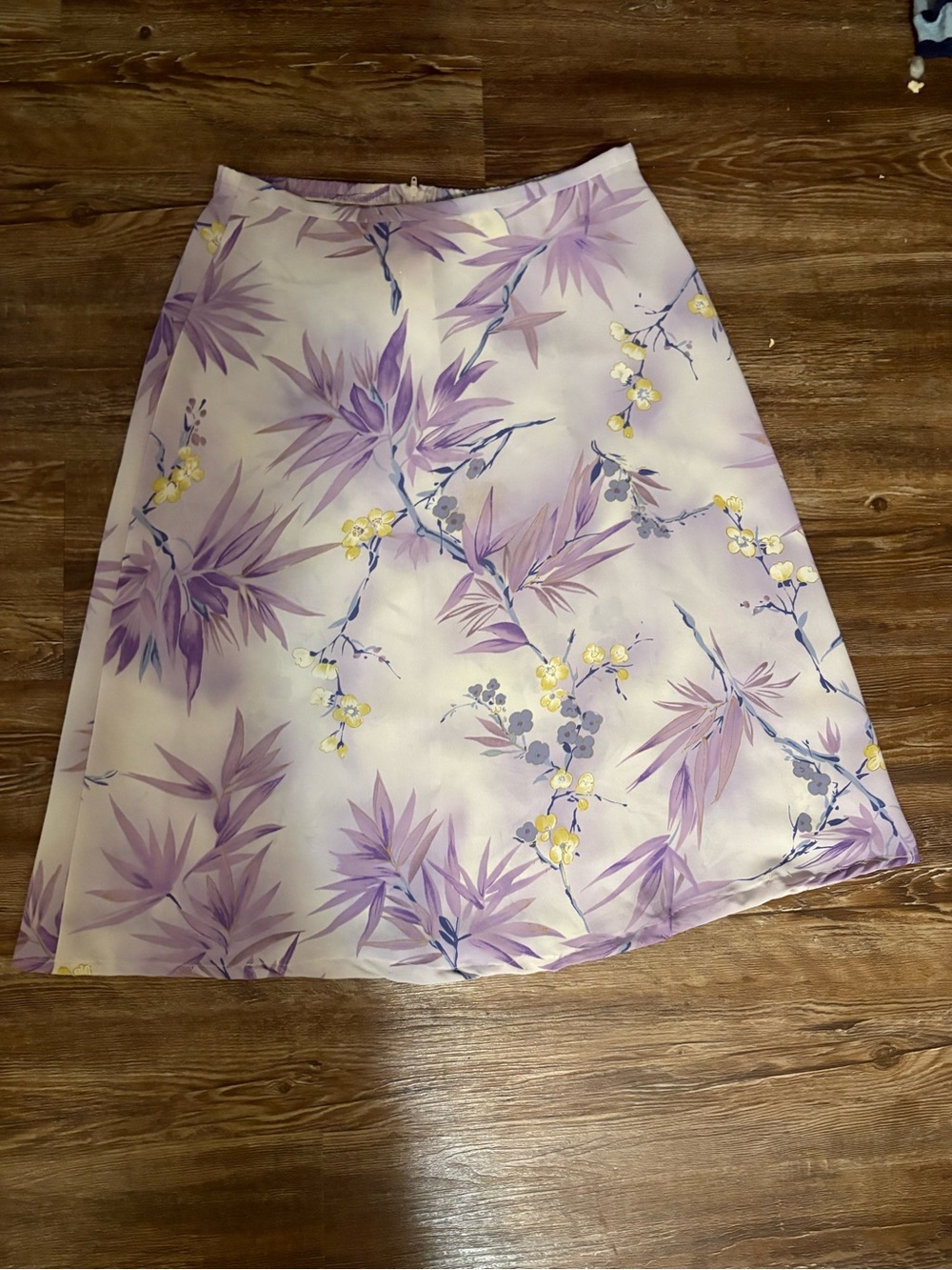 Kathie Lee Collection Lavender Floral A-Line Skirt